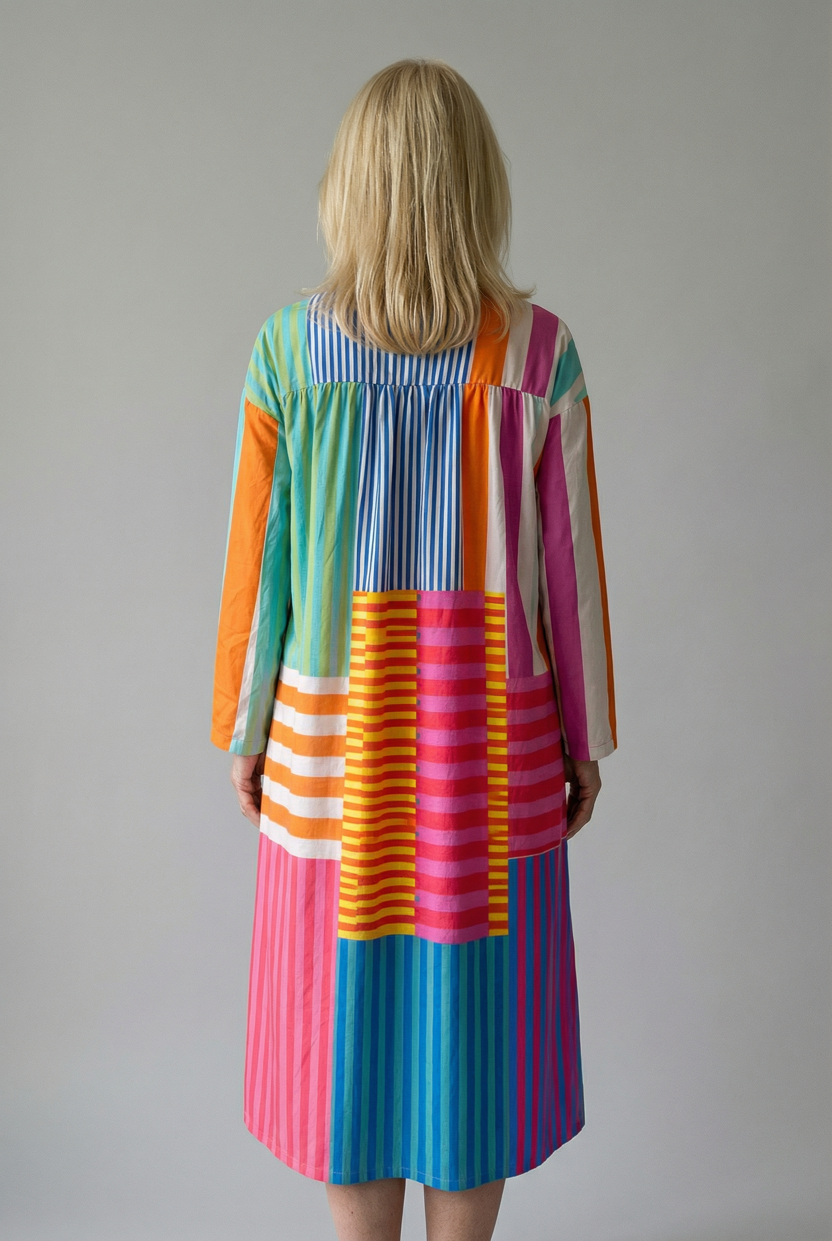 Bunte Patchwork-Maxikleid für einen trendigen und einzigartigen Stil
