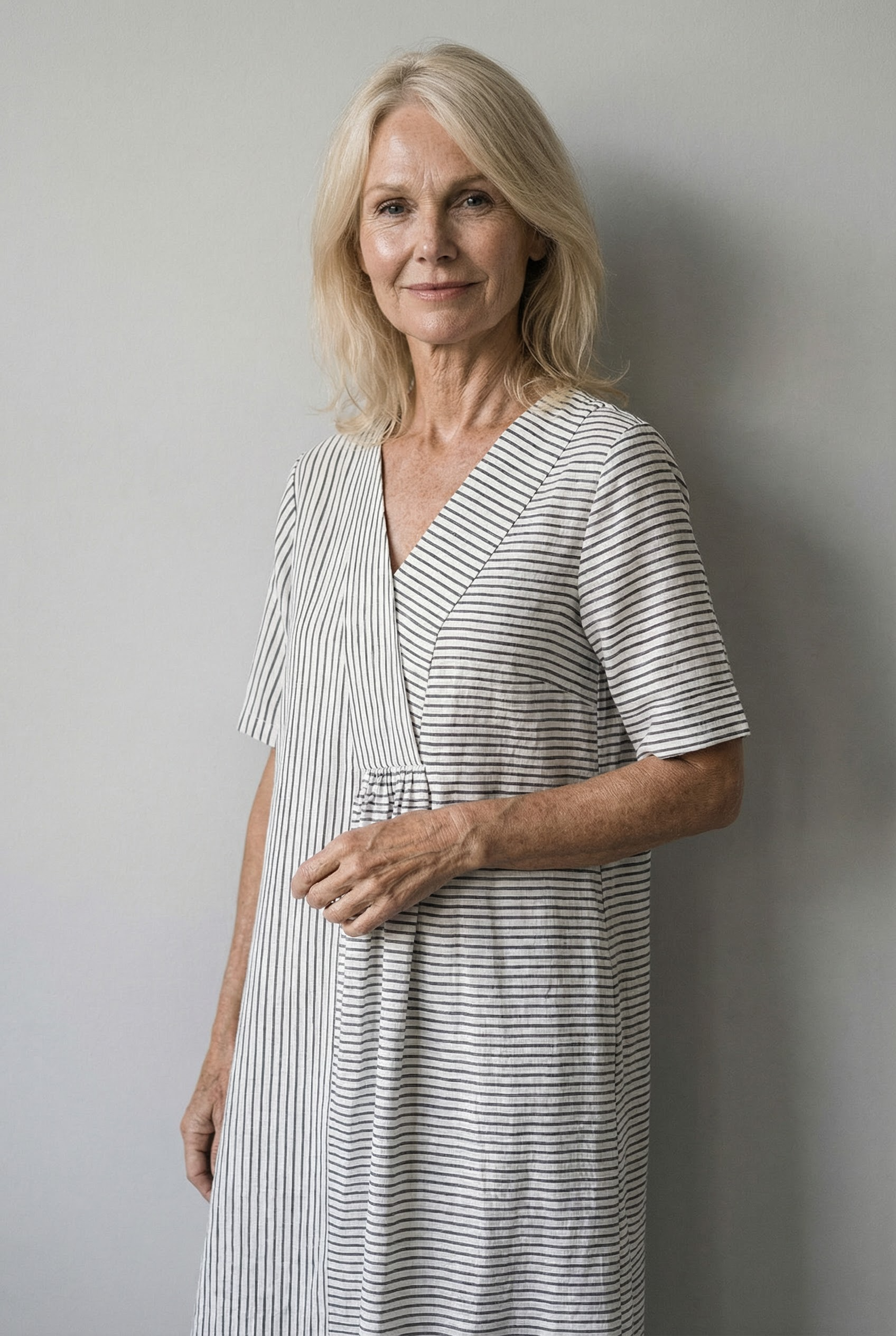 Elegant und Bequeme Gestreifte Kleid für Alle Anlässe Damen