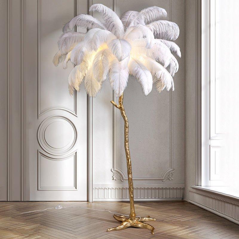 Nocturna Luxe Stehlampe mit eleganten Federakzenten für ein stilvolles Interieur