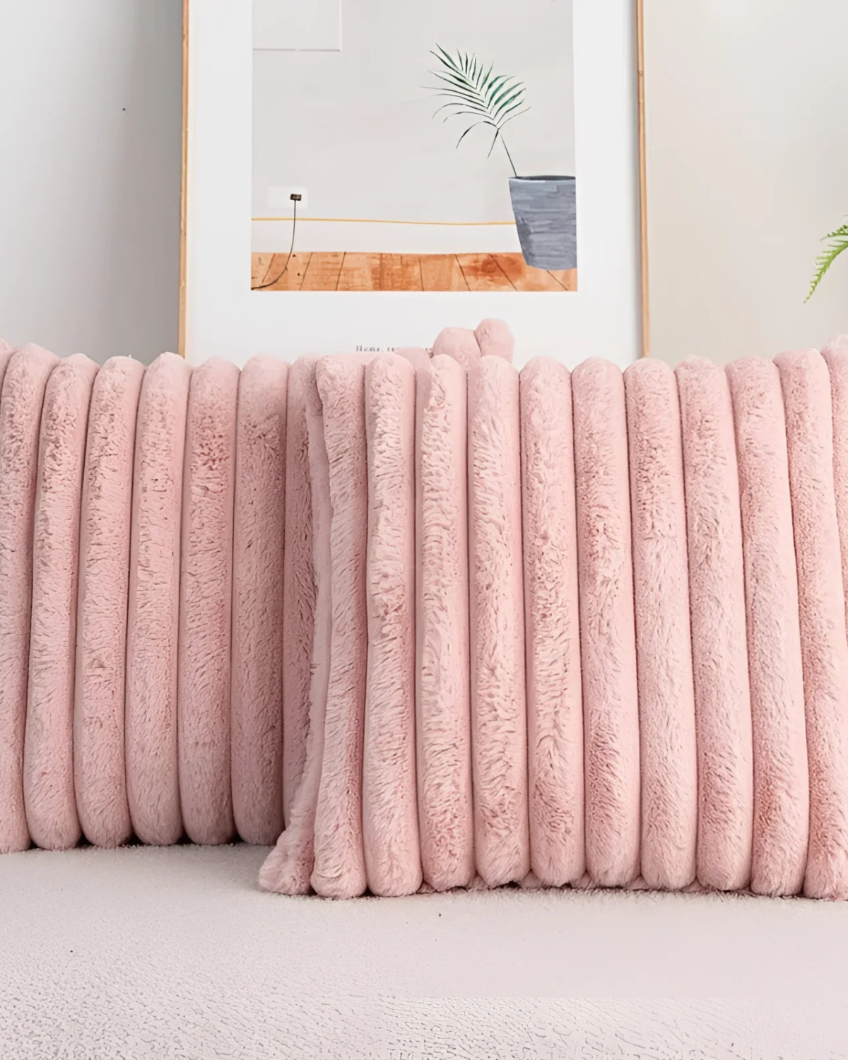 Luxuriöses Kissen mit Rippendesign