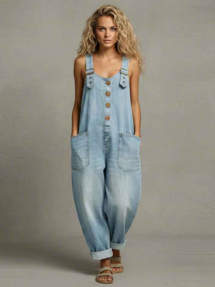 Lejla | Stylischer Denim-Overall mit Taschen