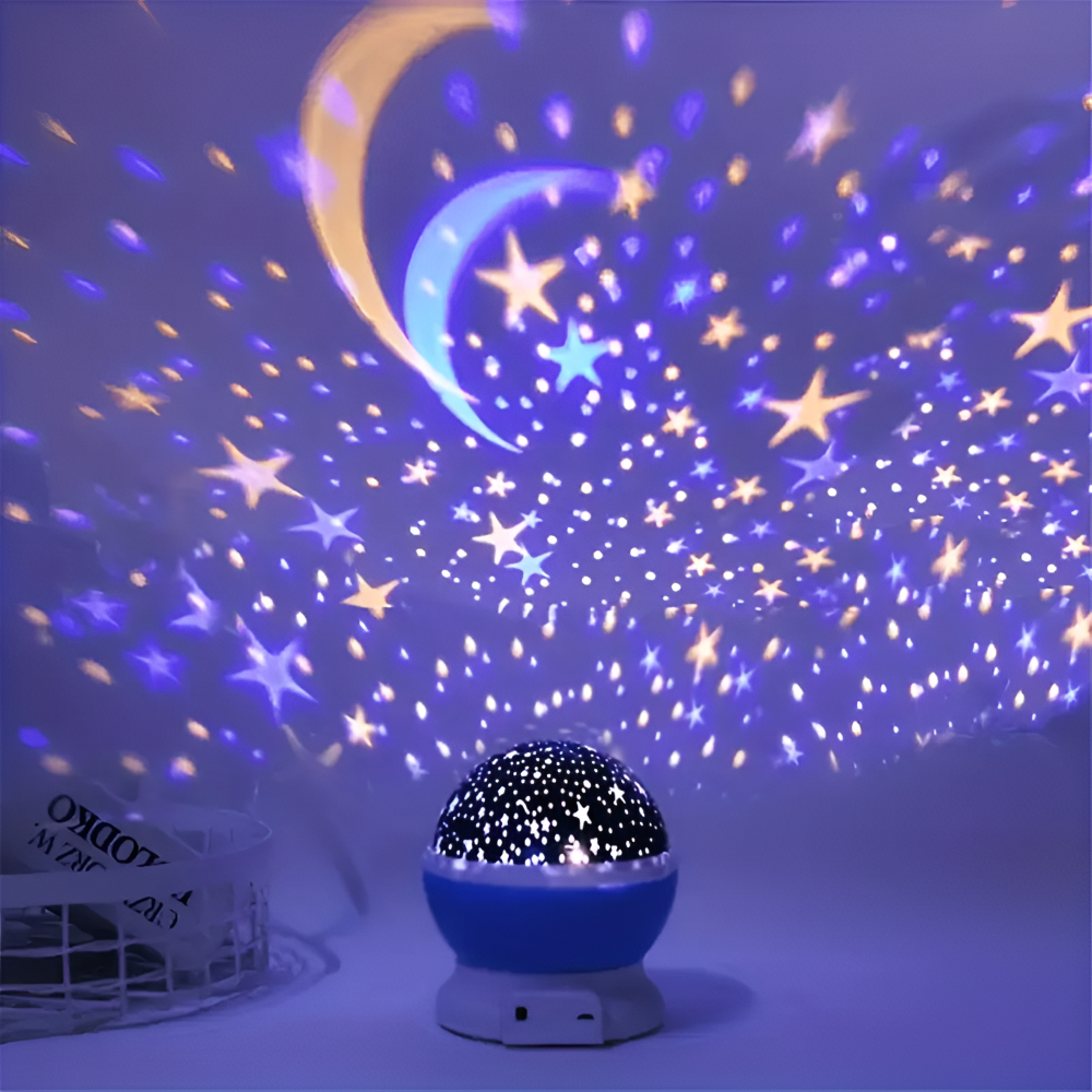 Vitala - Verzaubernder Sternprojektor Nachtlampe mit Flexiblem Drehbarem Himmel-Design für das Ultimative Schlaferlebnis