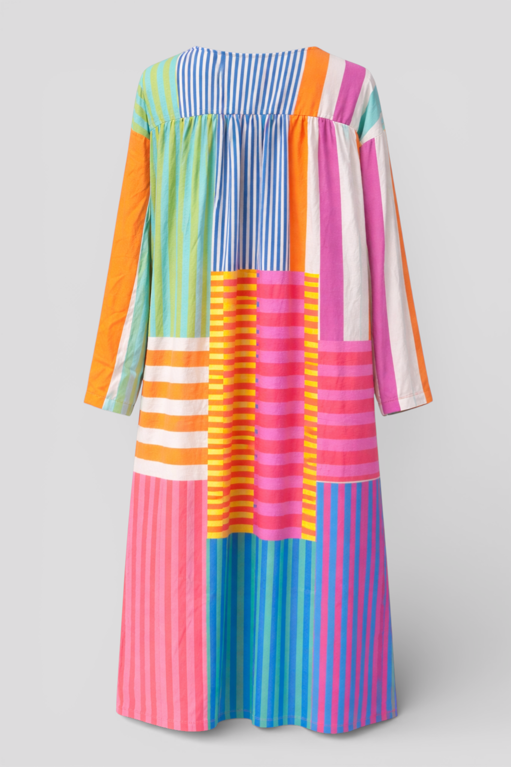 Bunte Patchwork-Maxikleid für einen trendigen und einzigartigen Stil