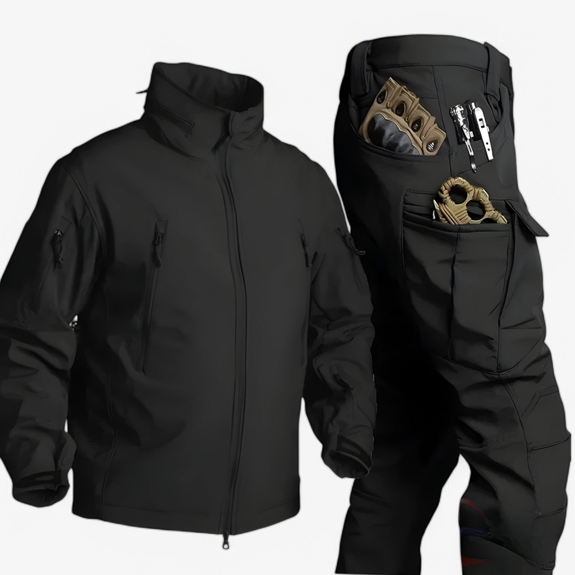 Männer Wasserdichte Fleecejacke und Hose 3