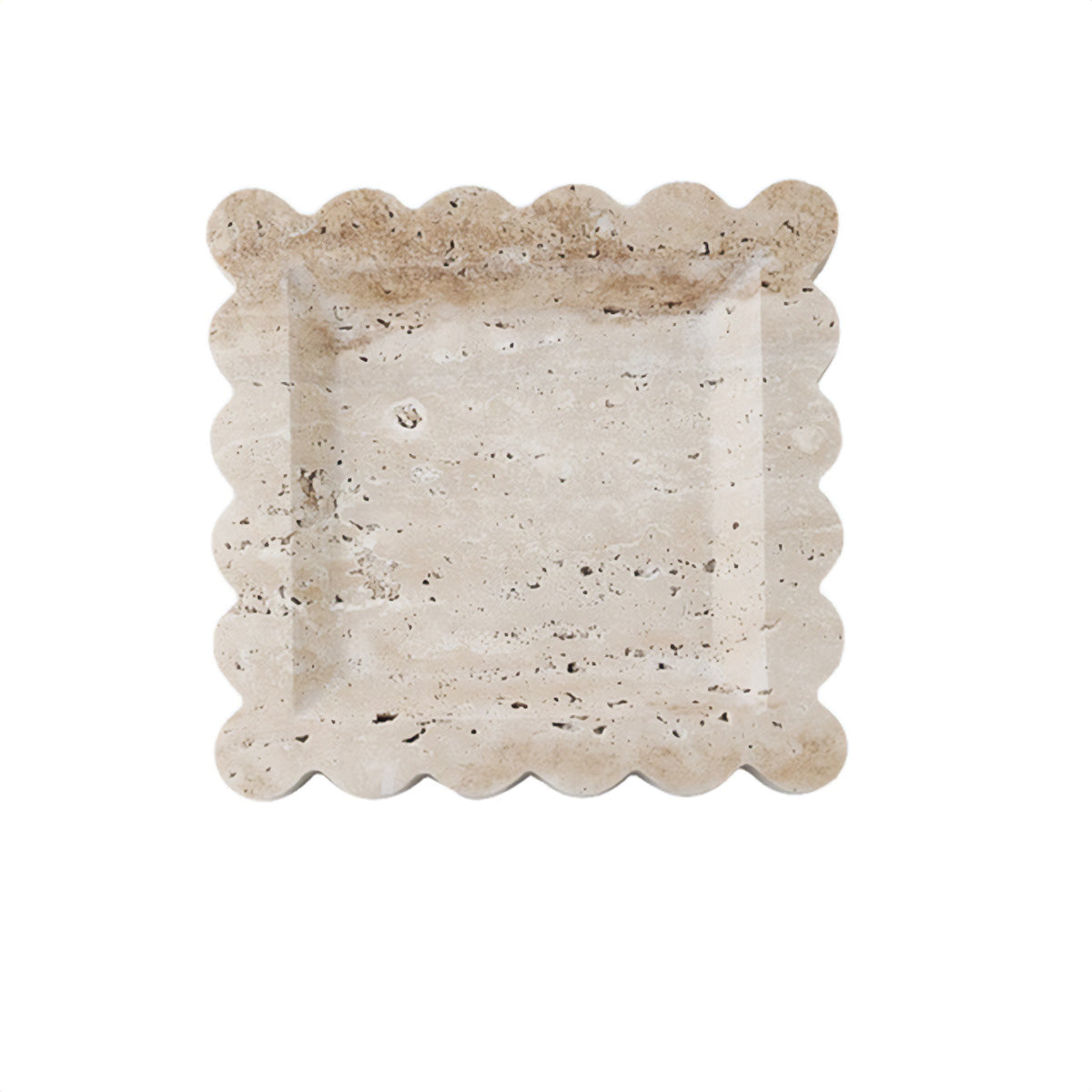 Elegant Marmorplatten mit gewellten Kanten – Anspruchsvolles Stein-Geschirr