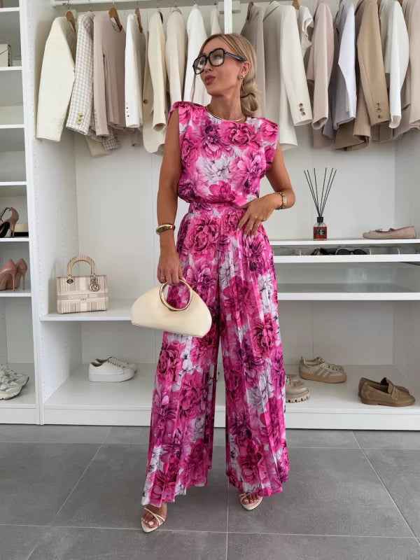 Daisy | Elegantes Damen-Set mit plissierten Hosen und stilvollem Top