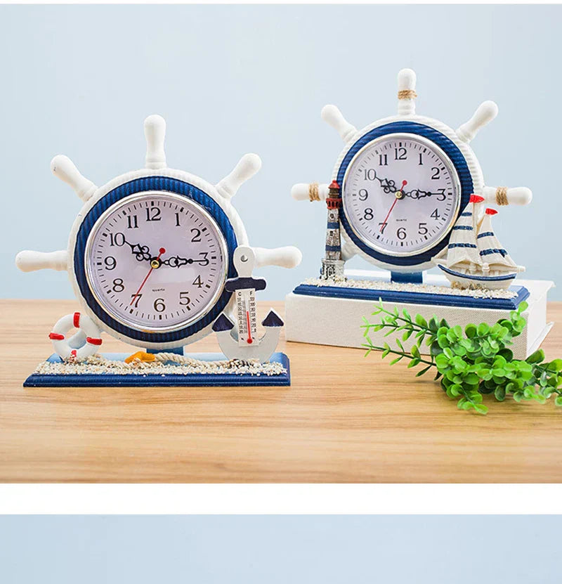 CoastalCompass - Elegante Wanduhr im mediterranen Design für einen sommerlichen Akzent