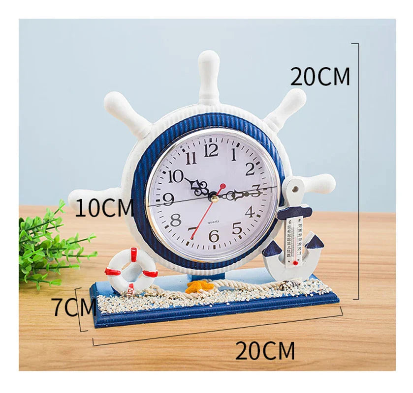 CoastalCompass - Elegante Wanduhr im mediterranen Design für einen sommerlichen Akzent
