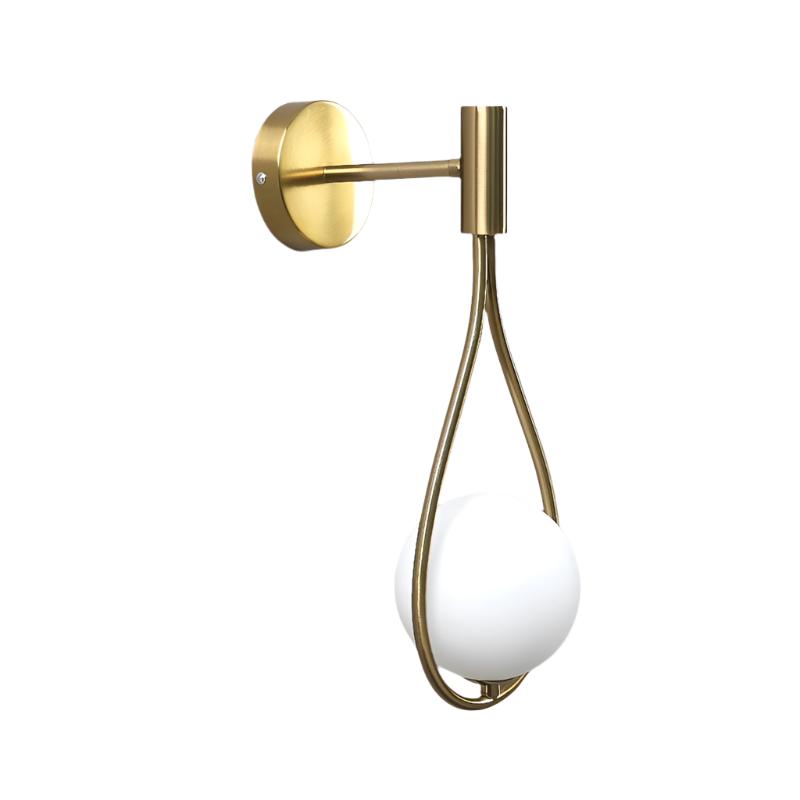 ZenithGlass - Elegante Wandlampe aus metallischem Glas in Kugelform für eine raffinierte Dekoration
