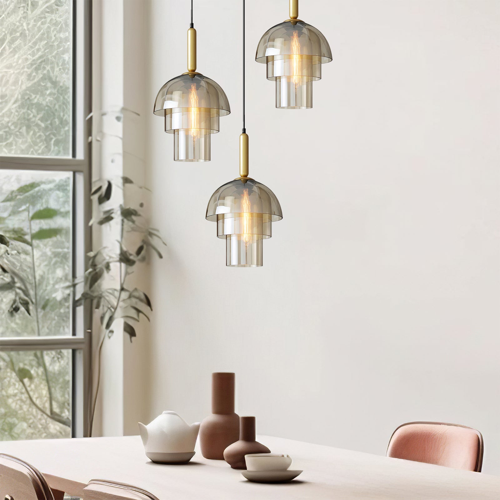 Moderner hängender Leuchte mit elegantem Dome | Zeitgenössische Pendelleuchte