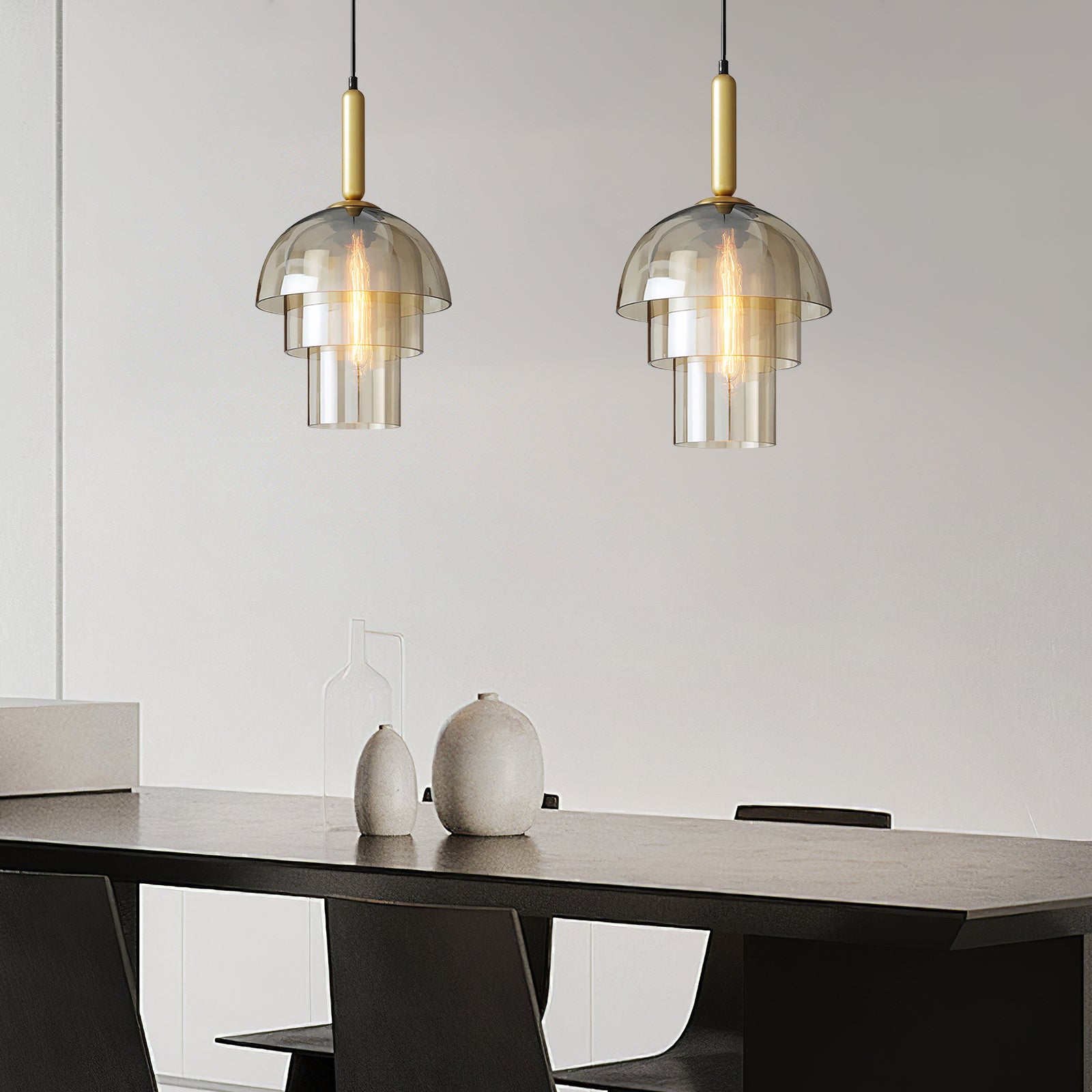 Doma - Moderne Pendelleuchte im Dome-Design mit Zeitgenössischer Beleuchtung und Verstellbarem Kabel