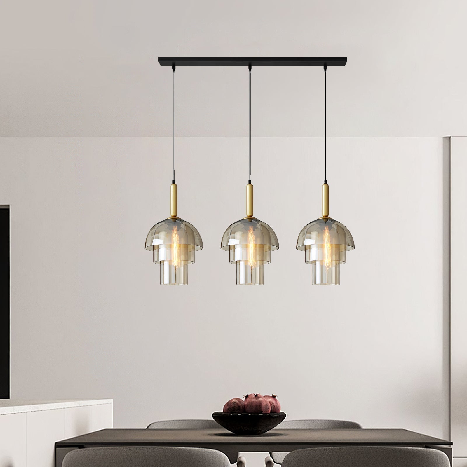 Doma - Moderne Pendelleuchte im Dome-Design mit Zeitgenössischer Beleuchtung und Verstellbarem Kabel