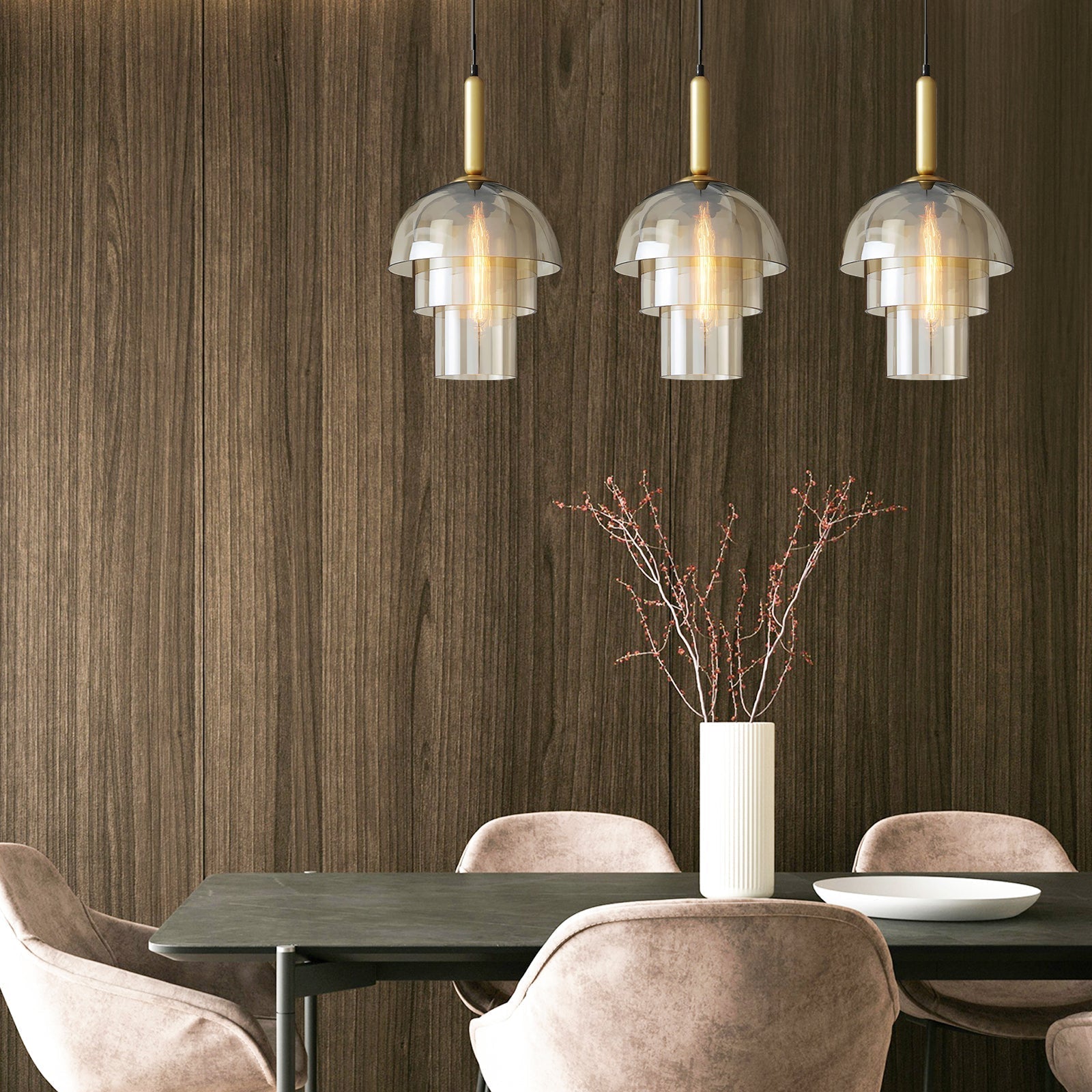 Doma - Moderne Pendelleuchte im Dome-Design mit Zeitgenössischer Beleuchtung und Verstellbarem Kabel