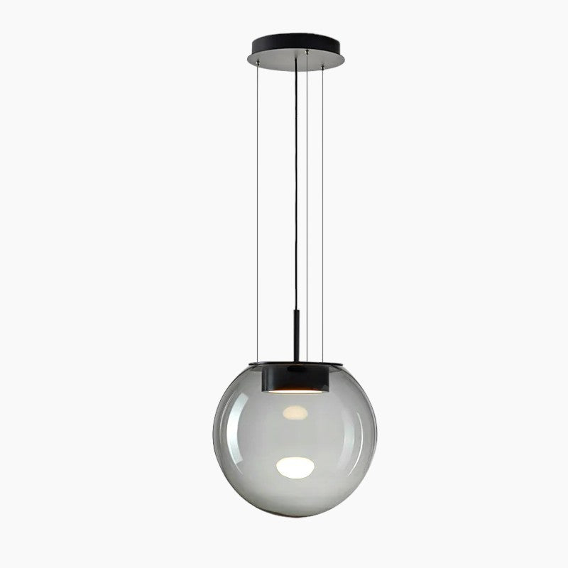 Moderne LED-Pendelleuchte mit Glas und Metall 1