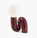 Moderne LED bordlampe med frostet glas