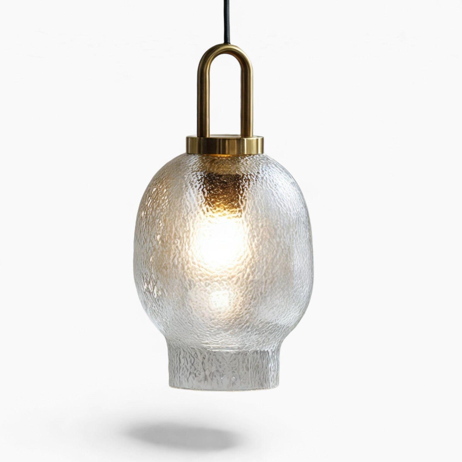 Moderne Pendelleuchte mit Glas und E27-Sockel 0