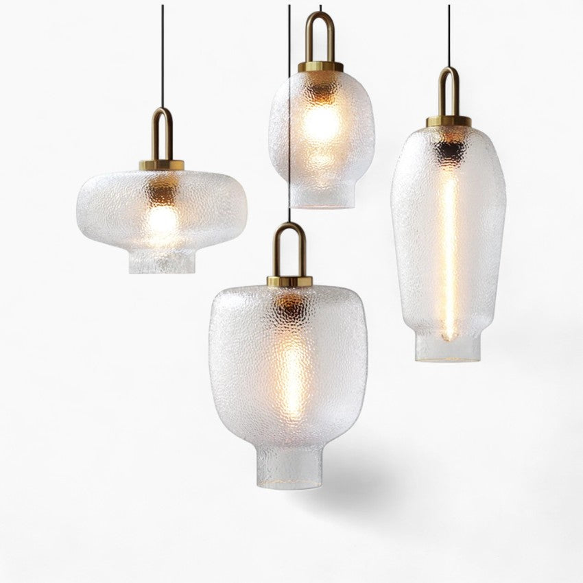 Moderne Pendelleuchte mit Glas und E27-Sockel 1
