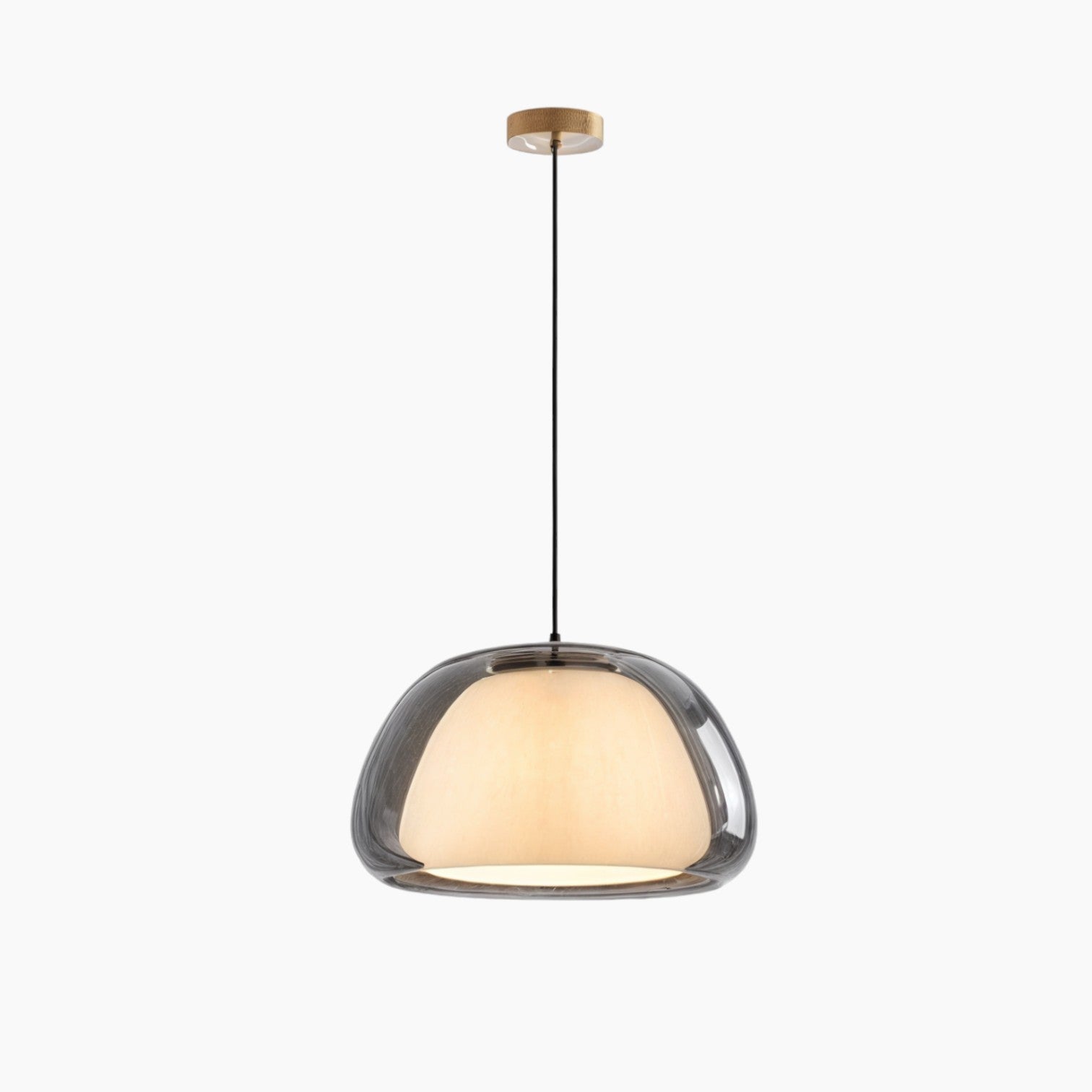 Moderne Pendelleuchte mit Glaskuppel 1