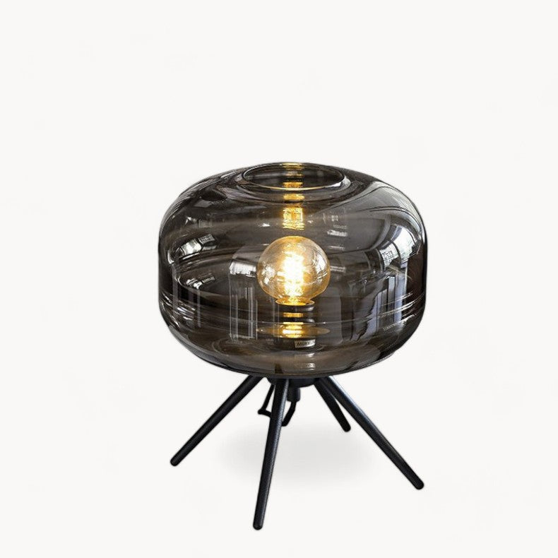 Moderne Tischlampe mit Kuppelglas 0