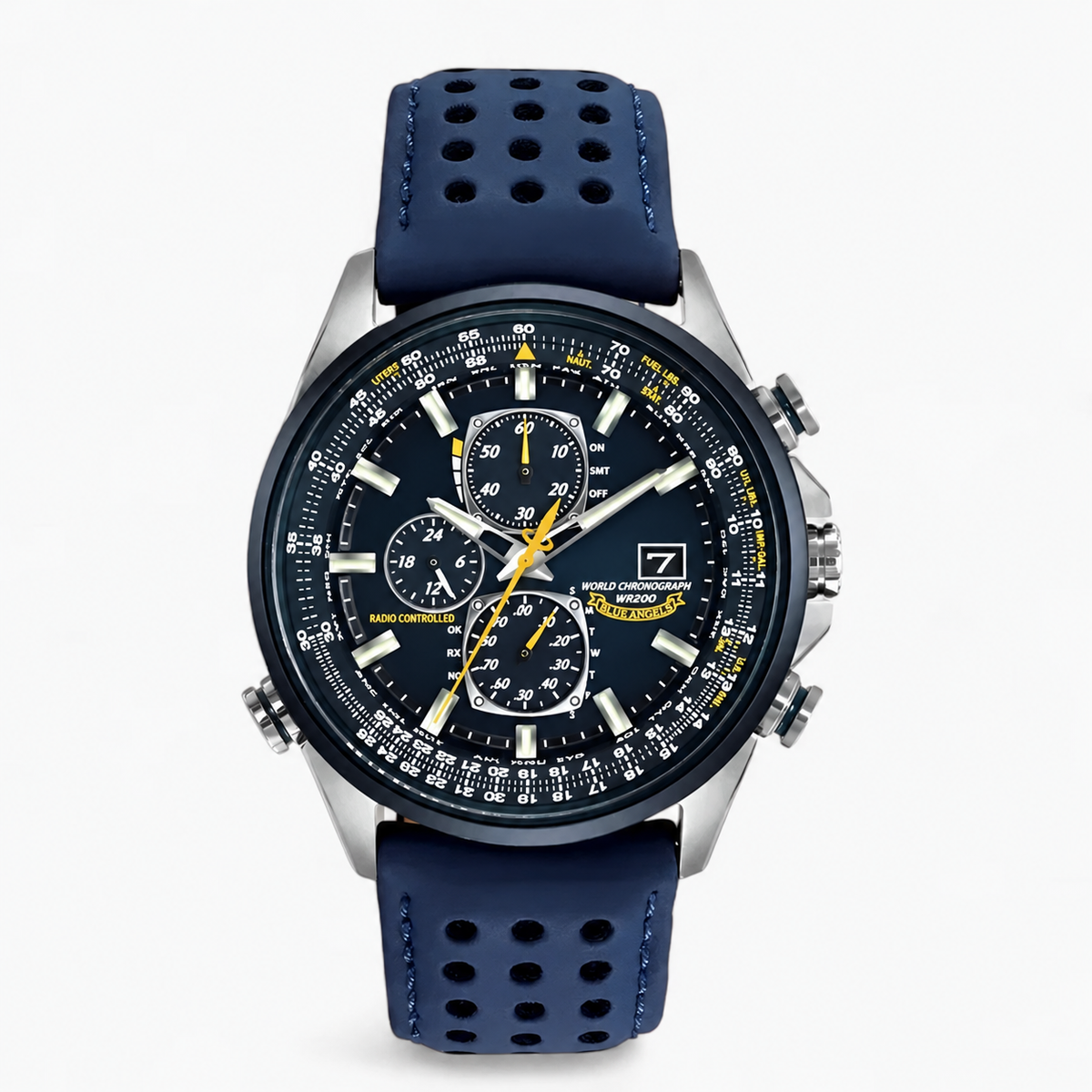 Uhr Chronograph Herr MultiSteel 42mm, Stahl Silber, Zifferblatt Blau Elegant