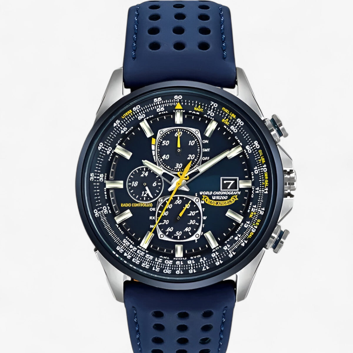Uhr Chronograph Herr MultiSteel 42mm, Stahl Silber, Zifferblatt Blau Elegant