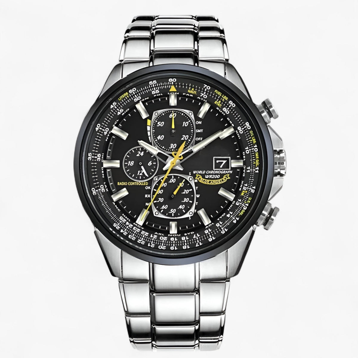 Uhr Chronograph Herr MultiSteel 42mm, Stahl Silber, Zifferblatt Blau Elegant