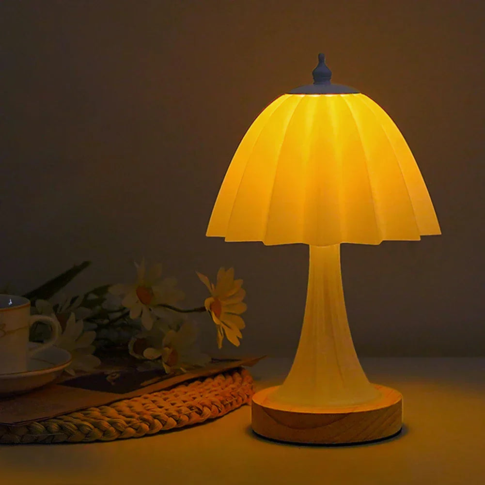 Moderne stilvolle und bequeme Holz-Nachtlampe
