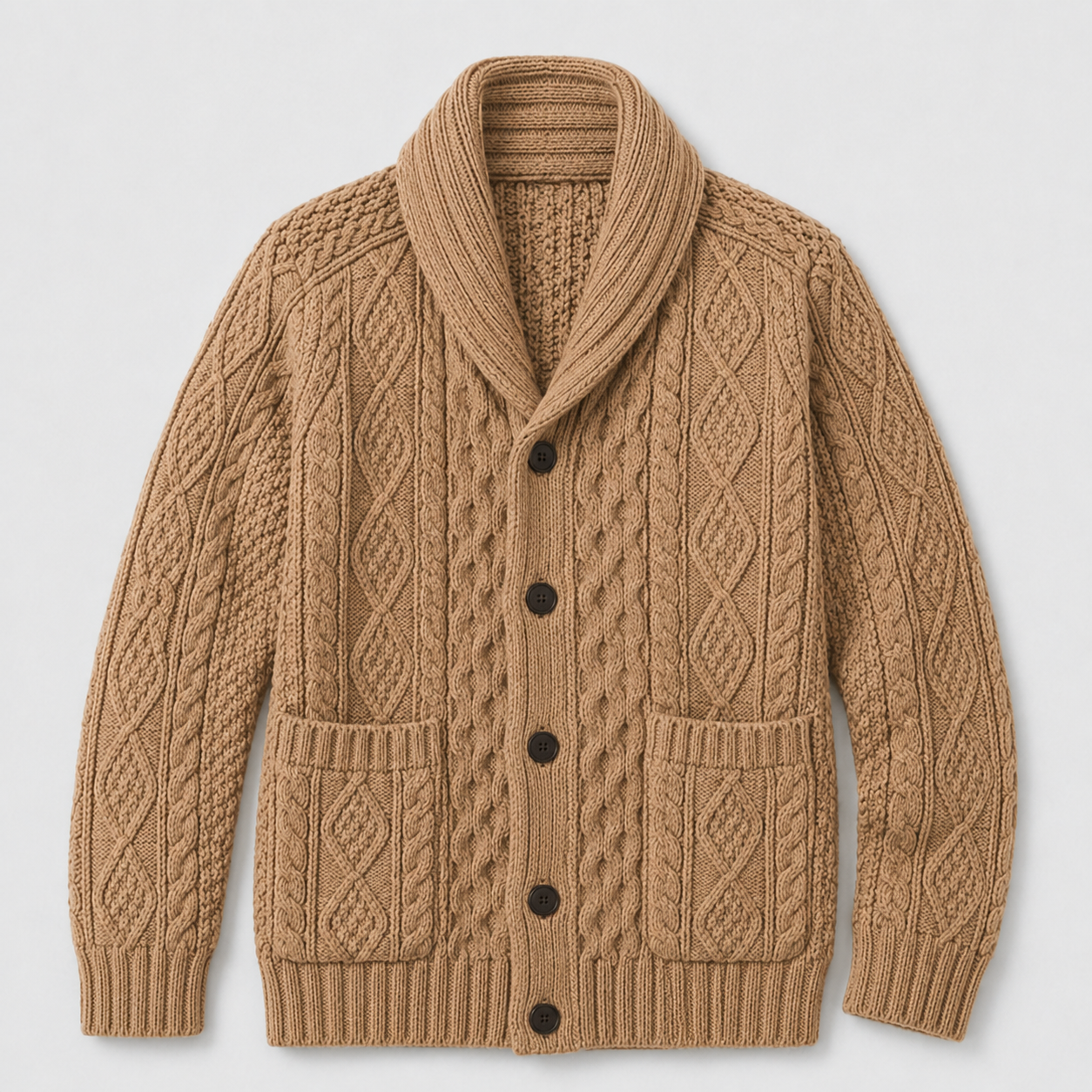 Noah Jacquard-Gestrickter Retro-Cardigan – Lässiger Vintage-Stil und gemütliche Wärme