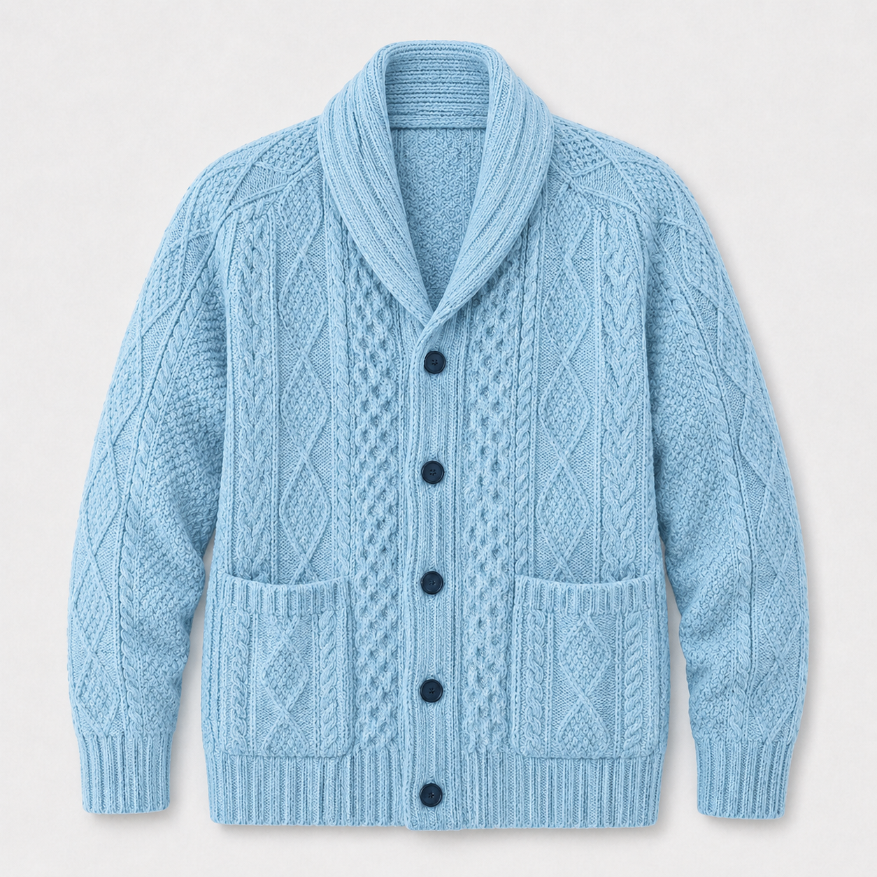 Noah Jacquard-Gestrickter Retro-Cardigan – Lässiger Vintage-Stil und gemütliche Wärme