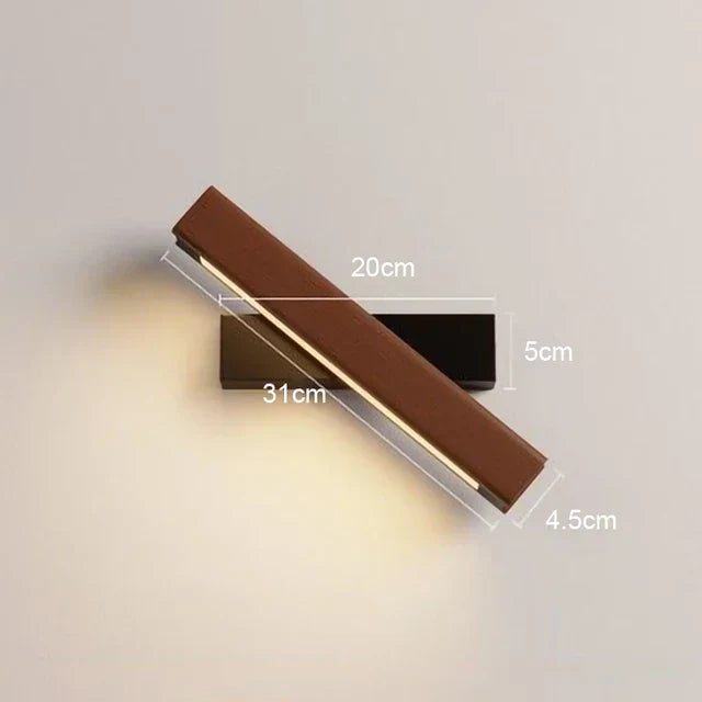 LED-Wandaufkleber aus Holz WoodGlow – Natürliche Eleganz für das Schlafzimmer