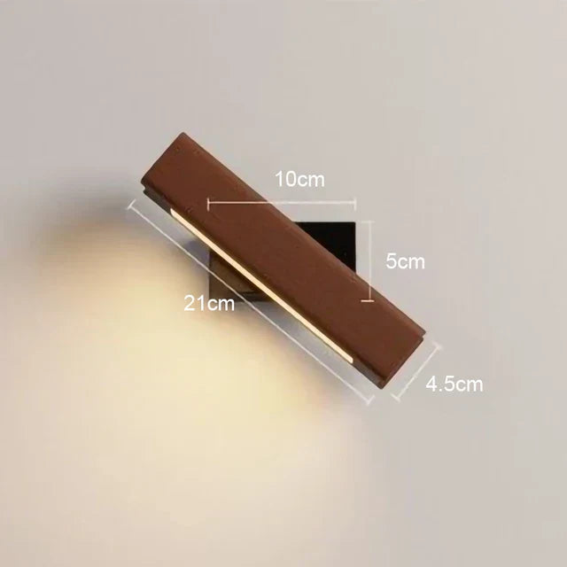 LED-Wandaufkleber aus Holz WoodGlow – Natürliche Eleganz für das Schlafzimmer