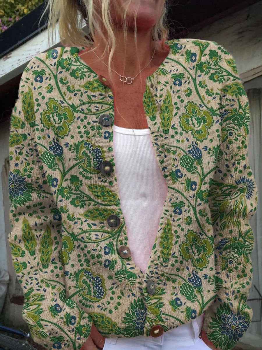 Chic und Casual Damen-Cardigan mit Digitaldruck