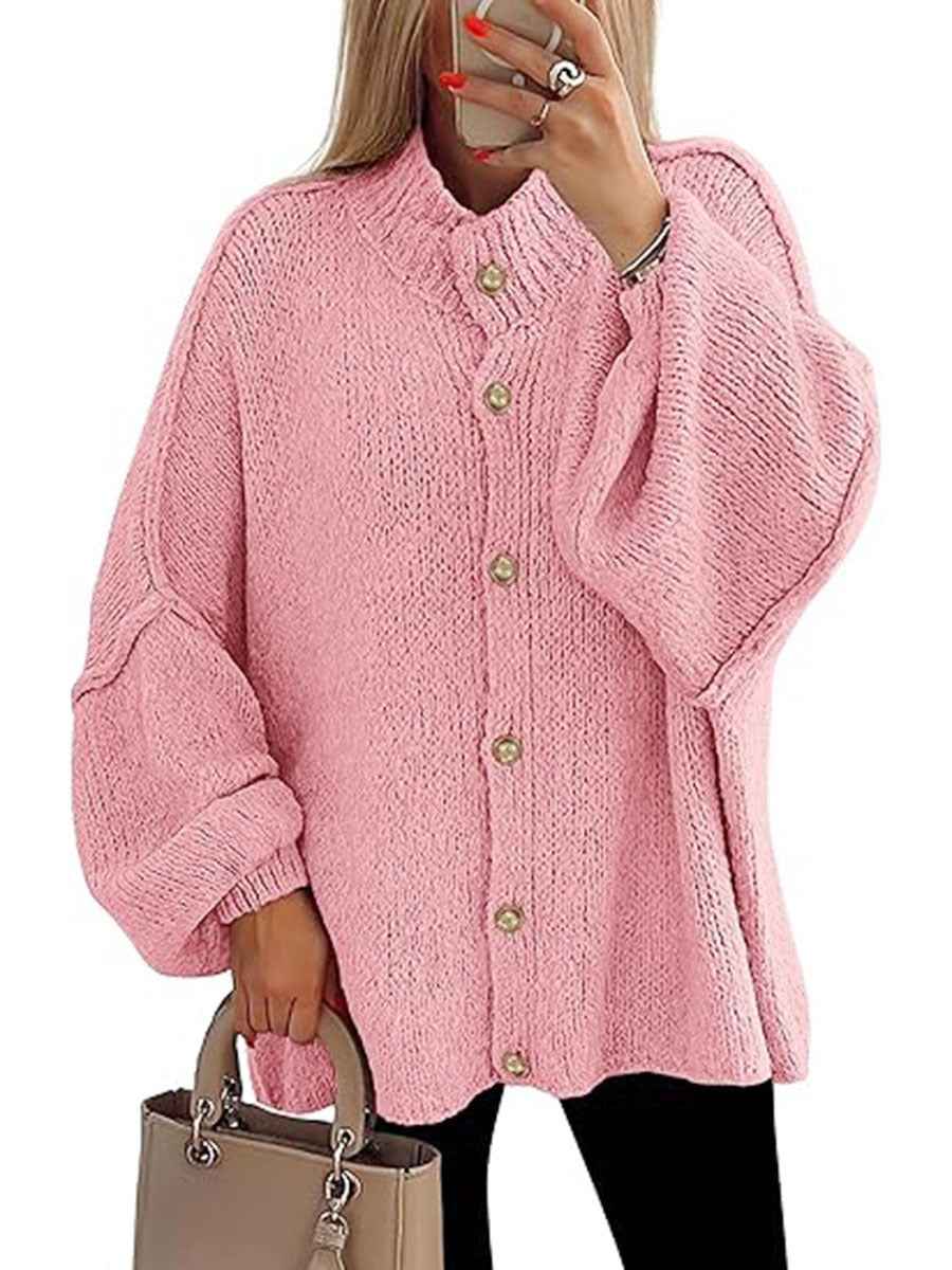 NOFIA™ Kuschelige Chunky Button-Down Langarm-Jacke