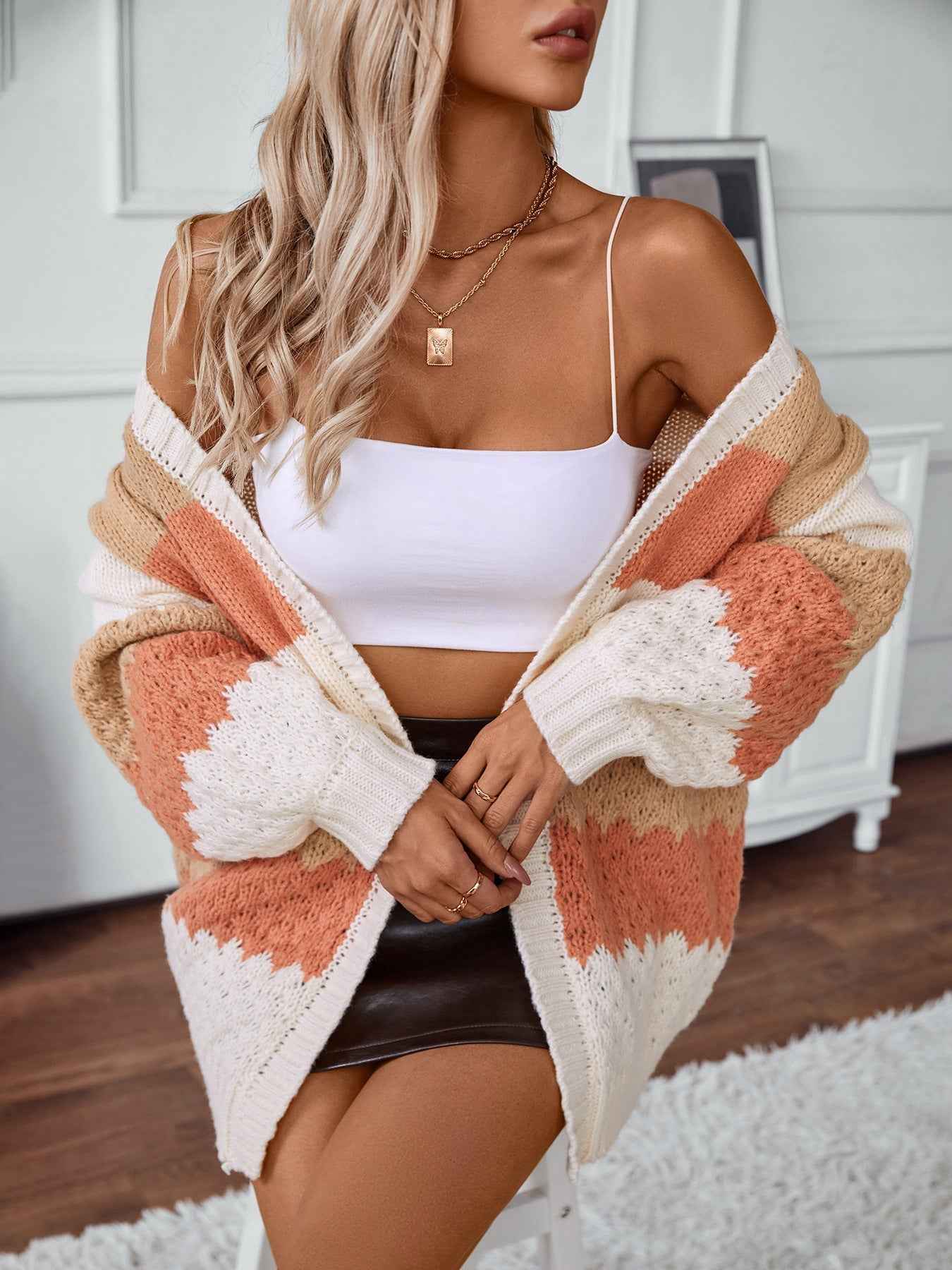 Lässiger Strickpullover mit weiten Ärmeln für Alltagskomfort