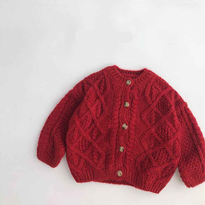 Cozy Knit Sweater Cardigan with Relaxed Fit