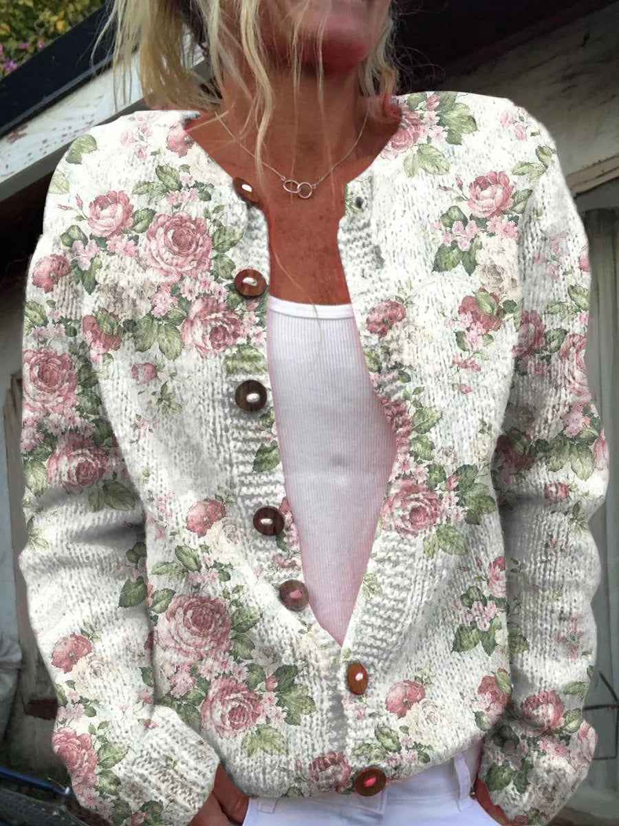 Chic und Casual Damen-Cardigan mit Digitaldruck