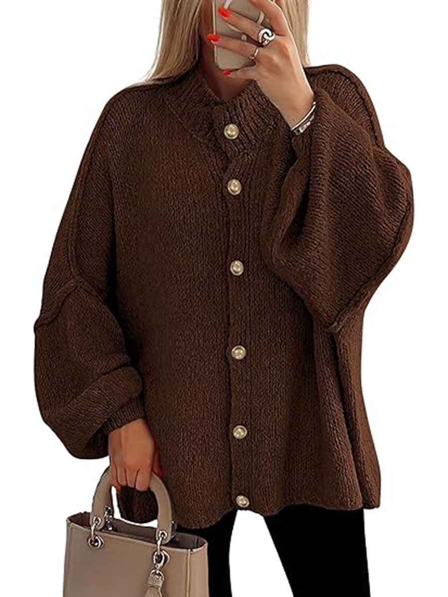 NOFIA™ Kuschelige Chunky Button-Down Langarm-Jacke