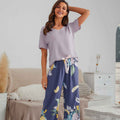 Bequemes und elegantes Wetsschutz: Sommer-Crépe-Baumwoll-Pyjama-Set