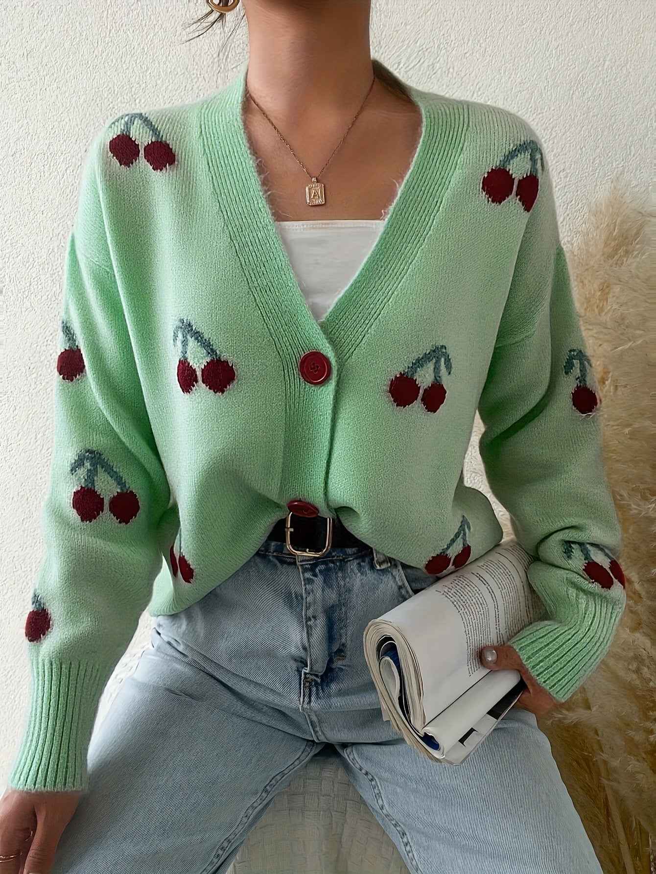 RAINA™ - Eleganter Langarm-Cardigan mit Knöpfen vorne