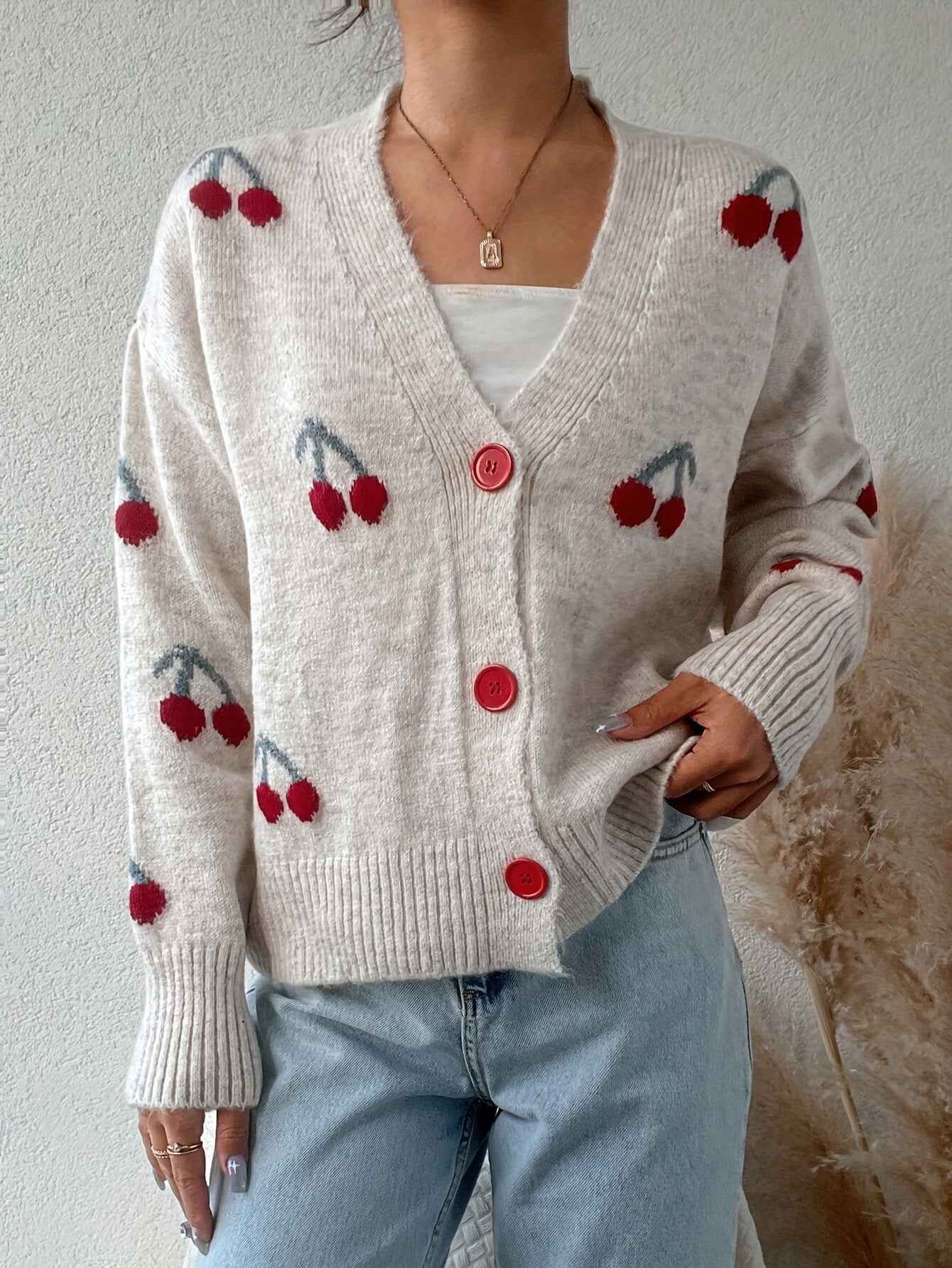 RAINA™ - Eleganter Langarm-Cardigan mit Knöpfen vorne