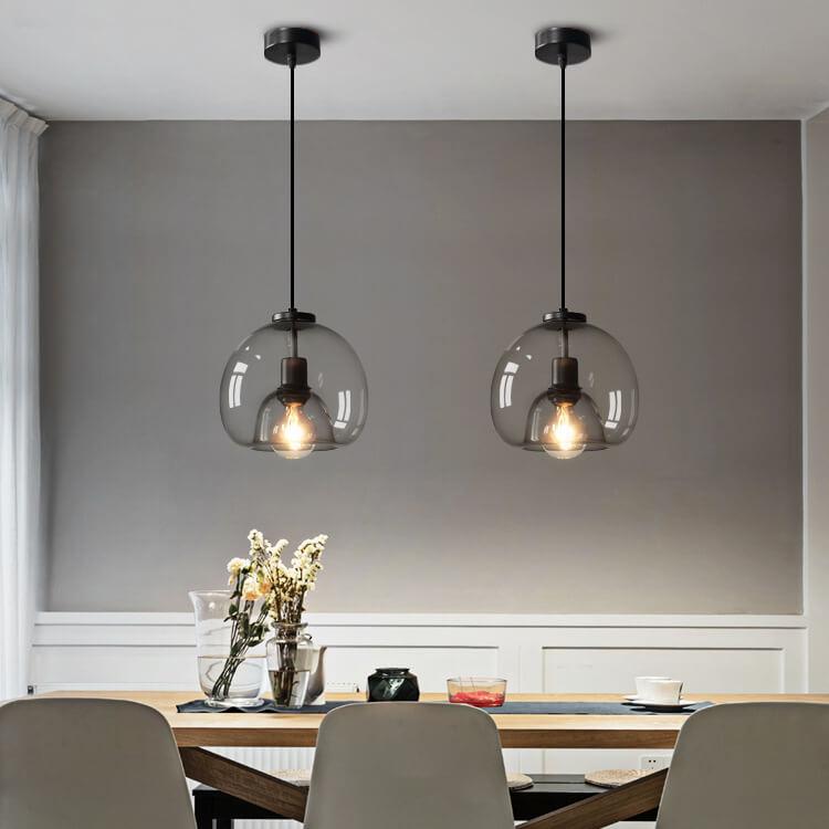 Rauchglas Pendelleuchte - Mundgeblasenes Glasdesign