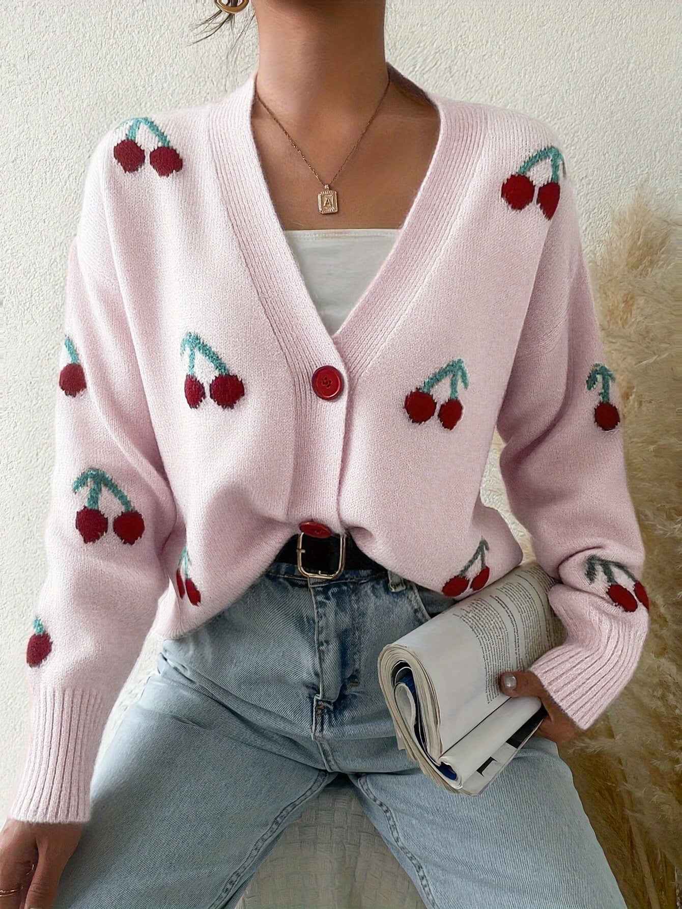 RAINA™ - Eleganter Langarm-Cardigan mit Knöpfen vorne