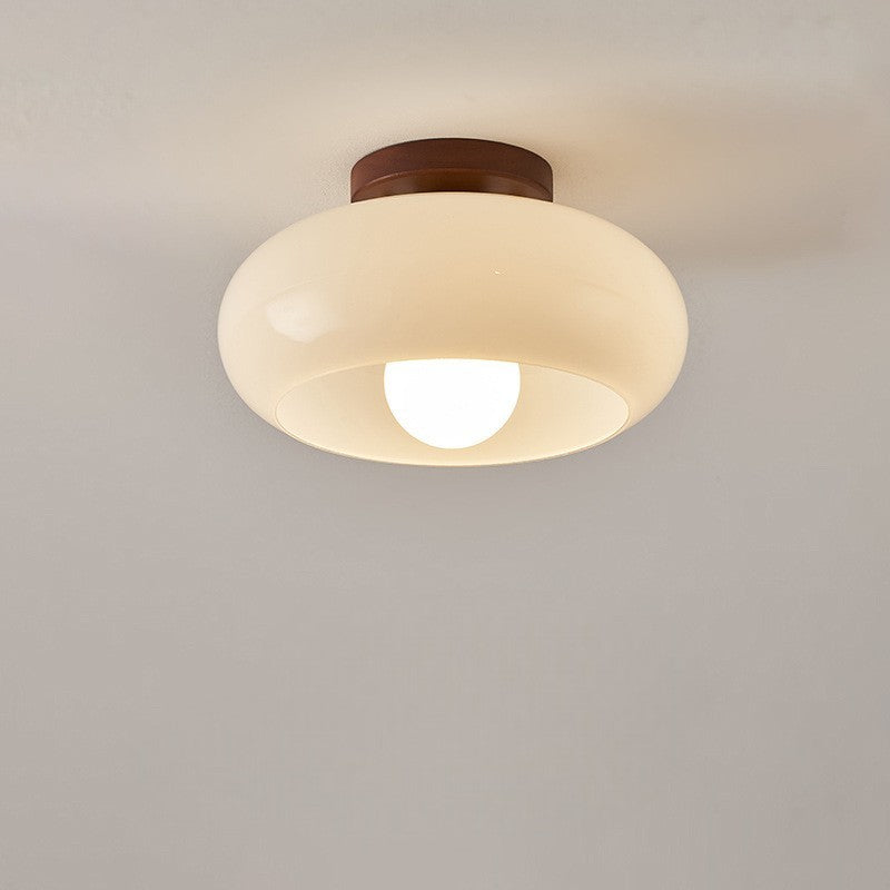 Moderne Bauhaus-Deckenleuchte – Skulpturale Glaskuppel