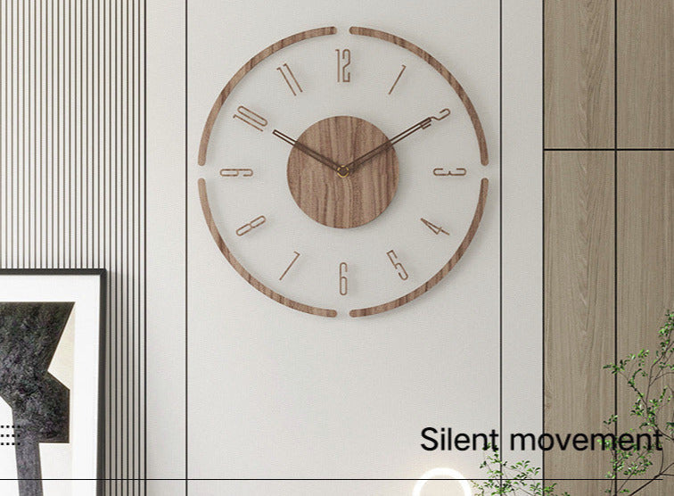 TimeWood - Elegante Massivholz-Wanduhr im skandinavischen Design, vereint zeitlosen Stil und natürliche Raffinesse
