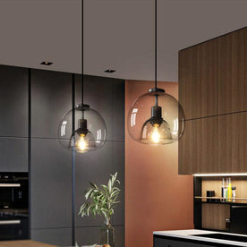 Rauchglas Pendelleuchte - Mundgeblasenes Glasdesign