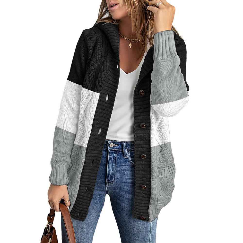 Kuscheliger Strickcardigan für Damen mit langen Ärmeln und Knopfleiste vorne