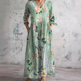 Auréna Elegantes Blumenhaftes Kleid in Salviaskugel - Perfekt für den Sommerstil