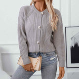 Kuscheliger Cardigan mit Rippstruktur und Knopfleiste Damen