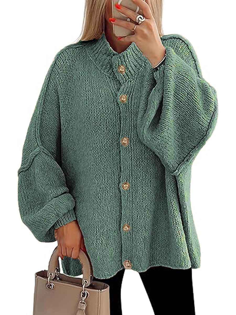NOFIA™ Kuschelige Chunky Button-Down Langarm-Jacke