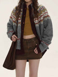 Damen Winter Strickcardigan mit Rollkragen - kuschelig warm